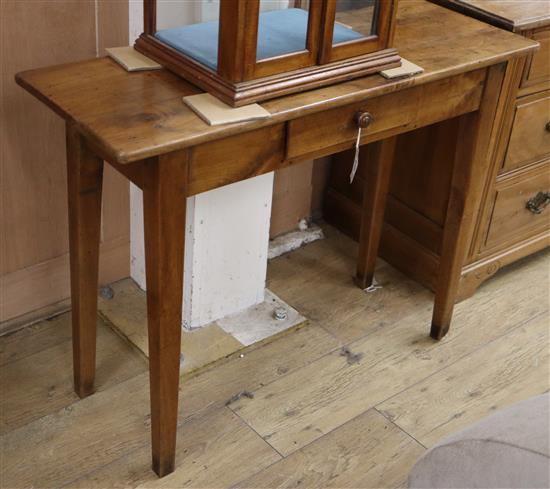 A 19th century French fruitwood side table W.100cm
